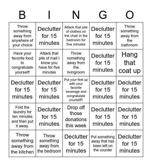 declutter-bingo