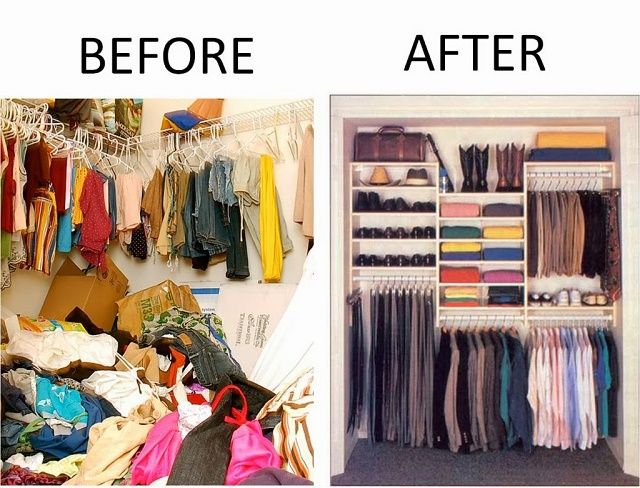 decluttering before and after