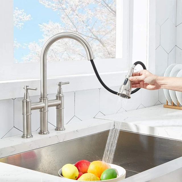 kitchen faucet with  two handles