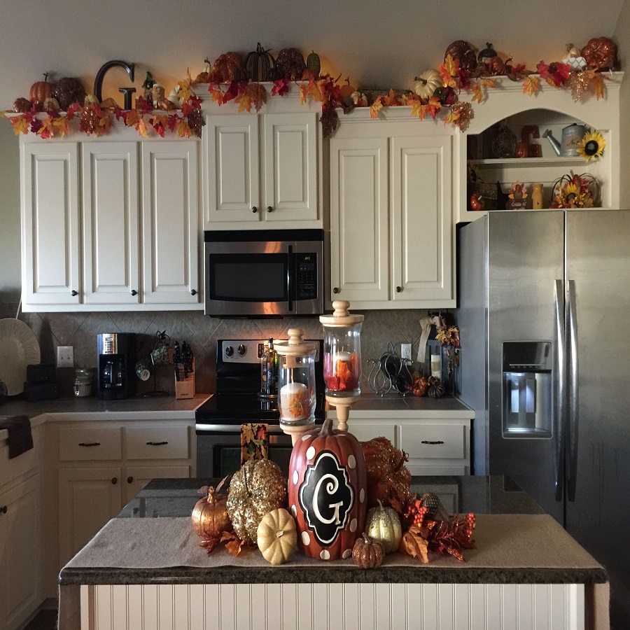 how to decorate top of kitchen cabinets pinterest