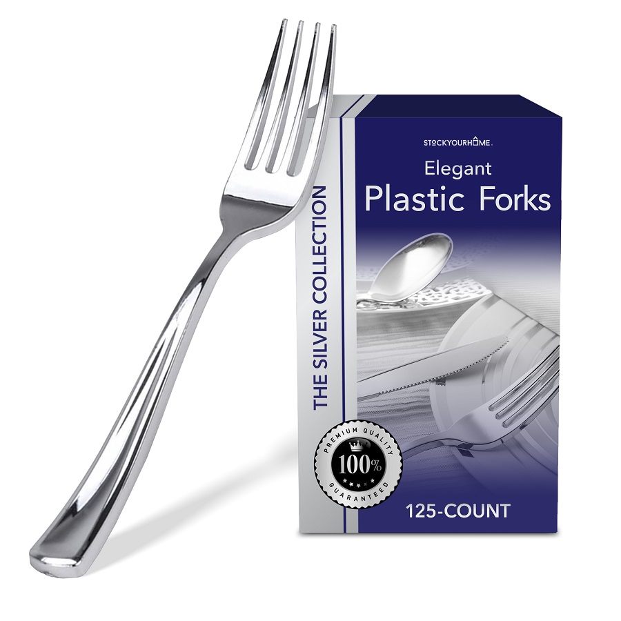 Silver Plastic Cutlery